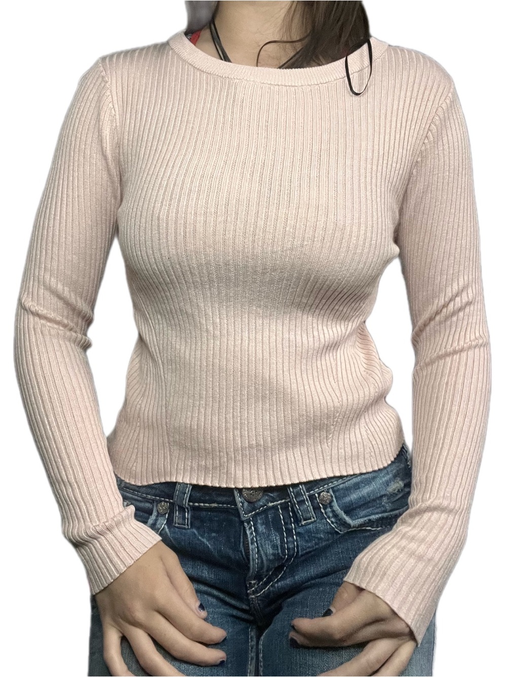 Y2K H&M Divided Ribbed Crewneck Sweater Size S